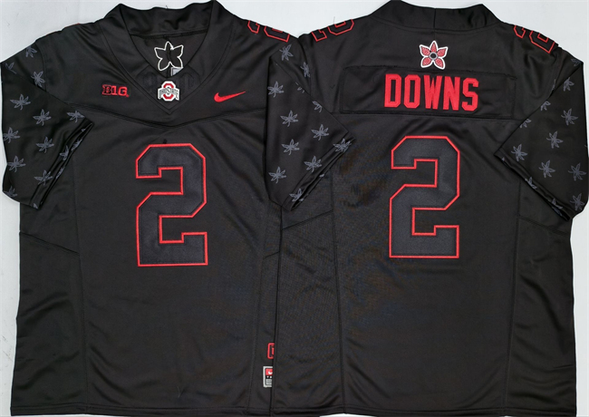 Men's Ohio State Buckeyes #2 Caleb Downs Black 2025 F.U.S.E. Limited Stitched Jersey